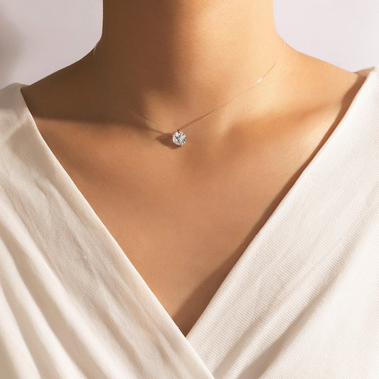 Simple diamond necklace
