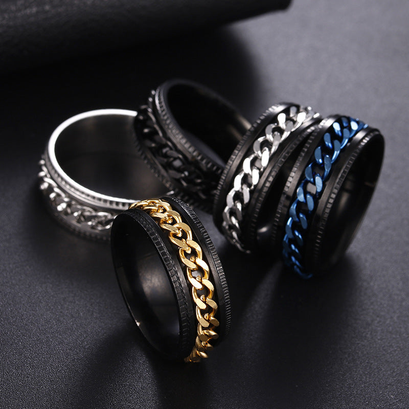 Fashion Chain Rotating Ring