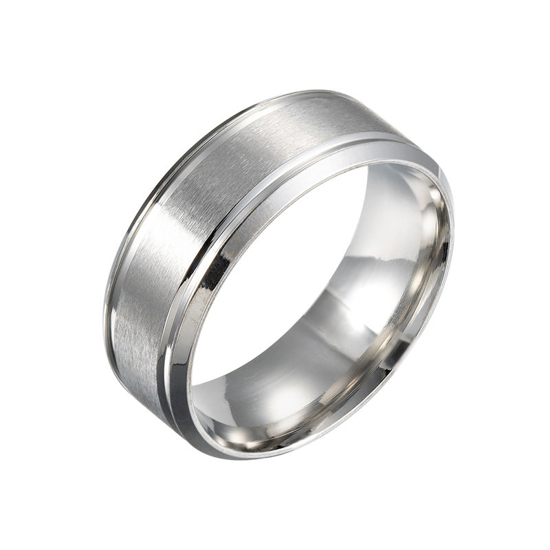 Matte Double Beveled Ring